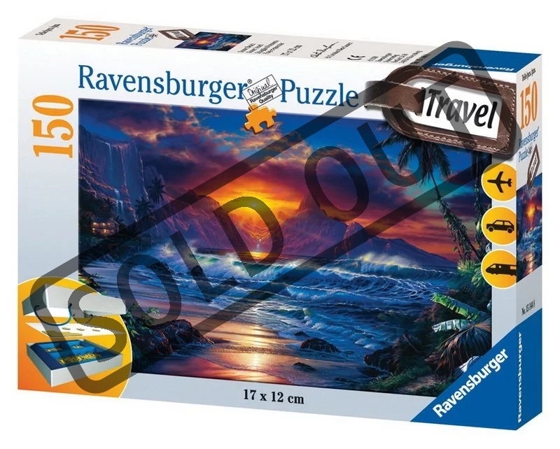 Cestovní puzzle RAVENSBURGER 150 dílků - Pláž v západu slunce