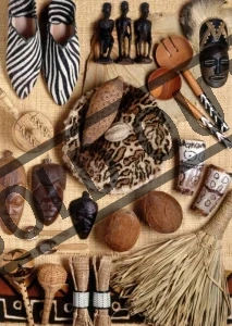 Puzzle, imitace dřeva RAVENSBURGER 1000 dílků - Africké artefakty