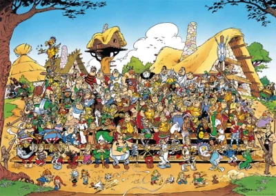 Puzzle RAVENSBURGER 1000 dílků - Asterix a Obelix: Rodinná fotka