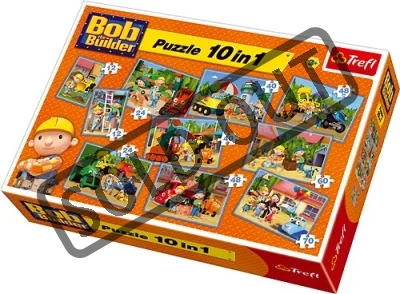 Dětské puzzle 10v1 TREFL - Bořek Stavitel 12-70 dílků