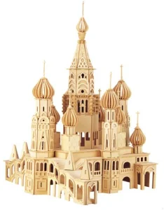 3D dřevěné puzzle - Chrám St. Petersburg velký 3D