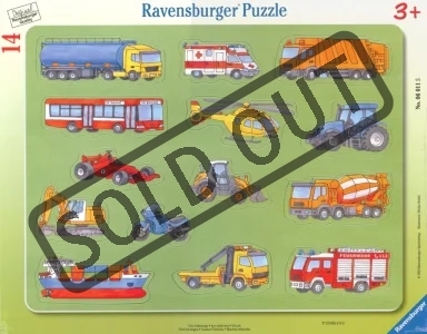 Puzzle s tvary RAVENSBURGER 14 dílků - Dopravní prostředky