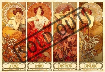 Puzzle D-TOYS 1000 dílků - Alfons Mucha, Drahokamy