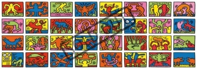 Puzzle RAVENSBURGER 32000 dílků - Keith Haring, Dvojitá retrospektiva (největší puzzle)