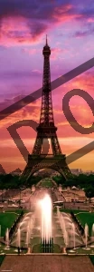 Vertikální puzzle HEYE 1000 dílků - Eiffelova věž, noc v Paříži