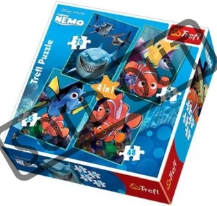 Puzzle pro děti 4v1 - Hledá se Nemo (35,48,54,70 dílků)