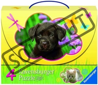 Dětské puzzle v kufříku - Mláďata 4v1 (2x25 a 2x36 dílků)