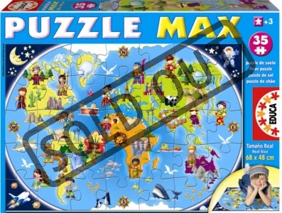Podlahové puzzle | Moje první mapa světa