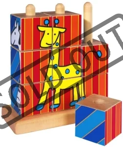 Dětské nasouvací kostky | Zvířátka (9)