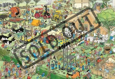 Puzzle JUMBO 3000 dílků - J. van Haasteren, Návštěva farmy