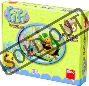 Dětské dřevěné kostky DINO - Fifi z Květíkova 6 kostek