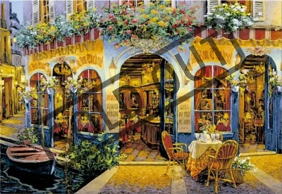Puzzle EDUCA 1500 dílků - V.Shvaiko, Restaurace Au Bon Chabrot