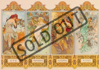 Puzzle ZDEKO 2000 dílků - Alfons Mucha, Roční období, 1896
