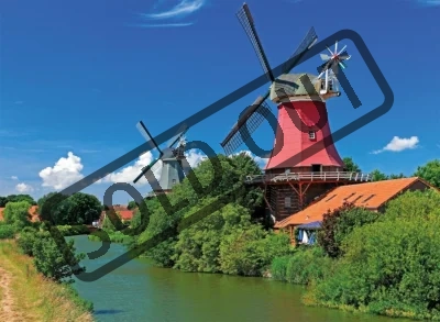 Puzzle RAVENSBURGER 500 dílků - Romantika větrných mlýnů