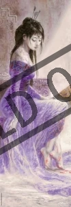 Vertikální puzzle HEYE 1000 dílků - Luis Royo, Se sklopeným pohledem