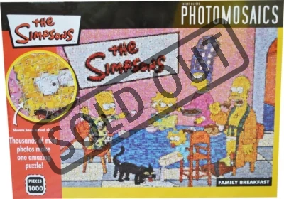 Puzzle Photomosaics 1000 dílků - Simpsonovi - rodinná snídaně