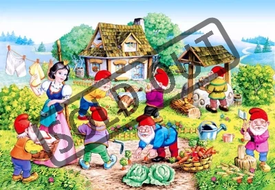 Dětské puzzle 120 dílků - Sněhurka a sedm trpaslíků