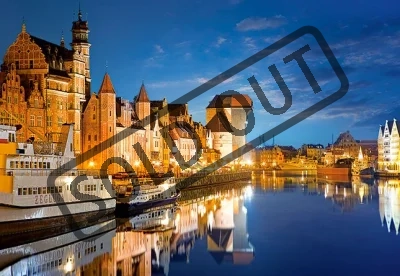 Puzzle CASTORLAND 1000 dílků - Starý přístav, Gdaňsk, Polsko