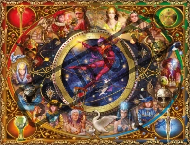 Puzzle RAVENSBURGER 2000 dílků - Ciro Marchetti, Zvěrokruh (Zodiac)
