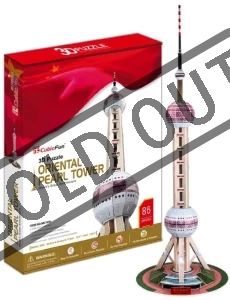 3D puzzle CUBICFUN - TV věž (Oriental Pearl Tower) 3D, Šanghaj