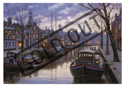 Puzzle EDUCA 1500 dílků - E.Lushpin, Večer v Amsterdamu
