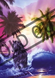 Puzzle RAVENSBURGER 500 dílků - Gilda Belin: Západ slunce na pláži
