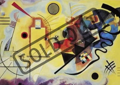 Puzzle CLEMENTONI 1000 dílků - Wassily Kandinsky, Žlutá, červená, modrá