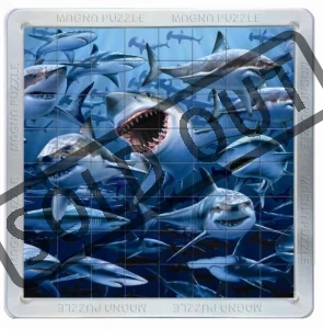 3D magnetické puzzle 64 dílků - Žraloci
