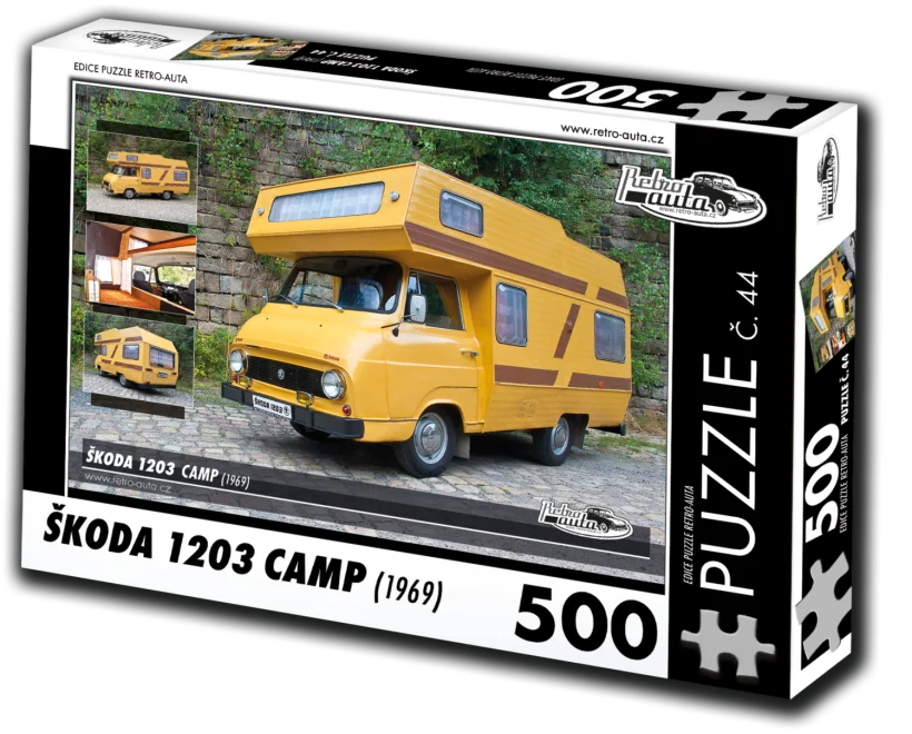 RETRO-AUTA Puzzle č. 44 Škoda 1203 Camp (1969) 500 dílků