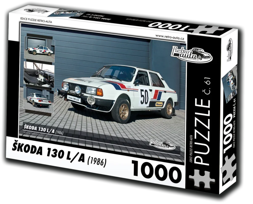 RETRO-AUTA Puzzle č. 61 Škoda 130 L/A (1986) 1000 dílků