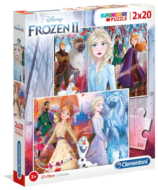 CLEMENTONI Puzzle Ledové království 2, 2x20 dílků