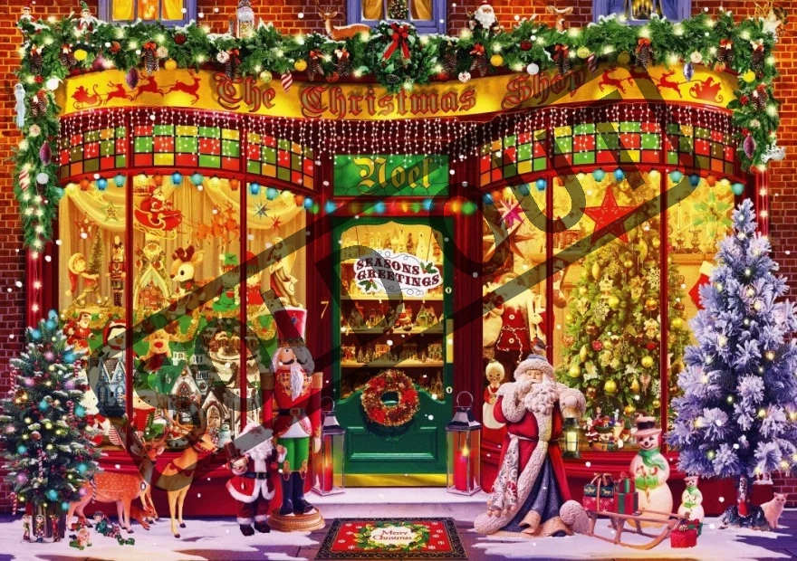 BLUEBIRD Puzzle Obchod s vánočními dekoracemi 1000 dílků