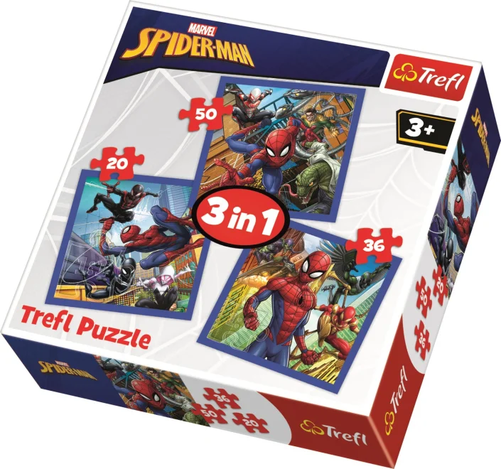 TREFL Puzzle Spiderman 3v1 (20,36,50 dílků)