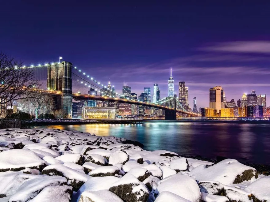 RAVENSBURGER Puzzle Zima v New Yorku 1500 dílků