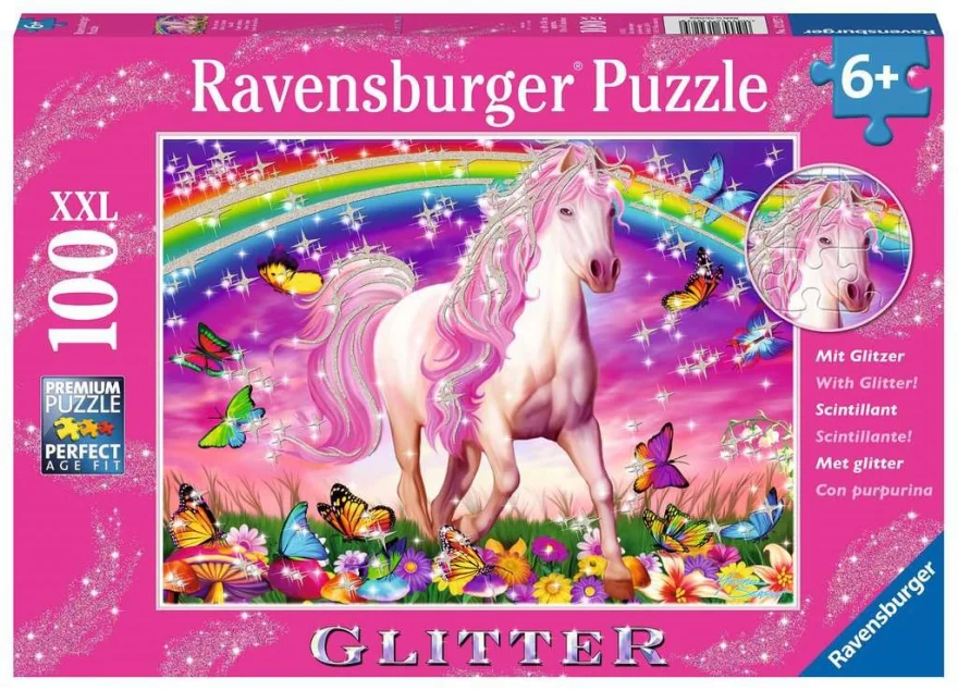 RAVENSBURGER Třpytivé puzzle Kůň ve snu XXL 100 dílků