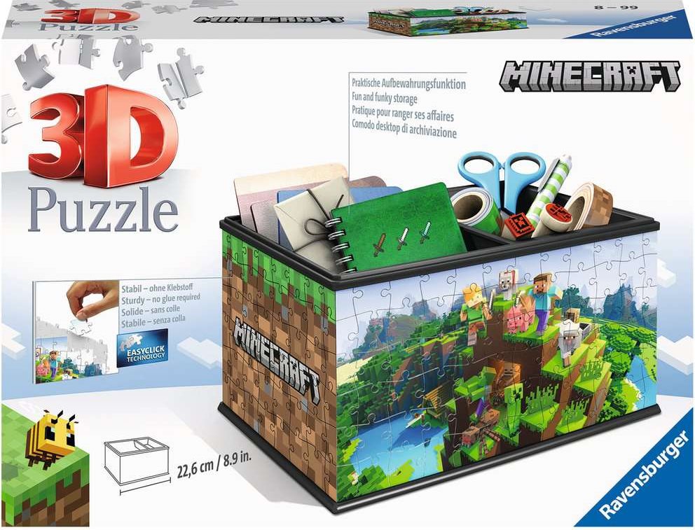 RAVENSBURGER 3D puzzle úložný box Minecraft 216 dílků Puzzlepuzzle.cz