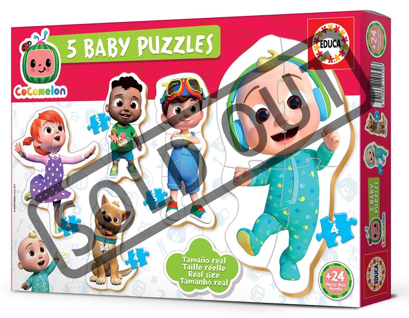 EDUCA Baby puzzle Cocomelon 5v1 (3-5 dílků) | Puzzle-puzzle.cz