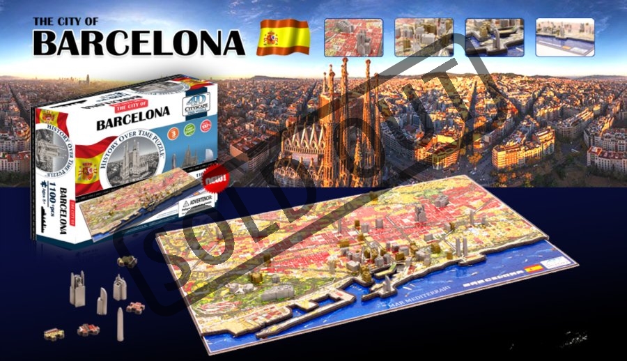 4D Cityscape 4D puzzle Barcelona Puzzlepuzzle.cz