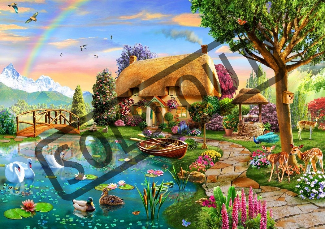 Bluebird puzzle chata u jezera 6000 d lk puzzle puzzle cz