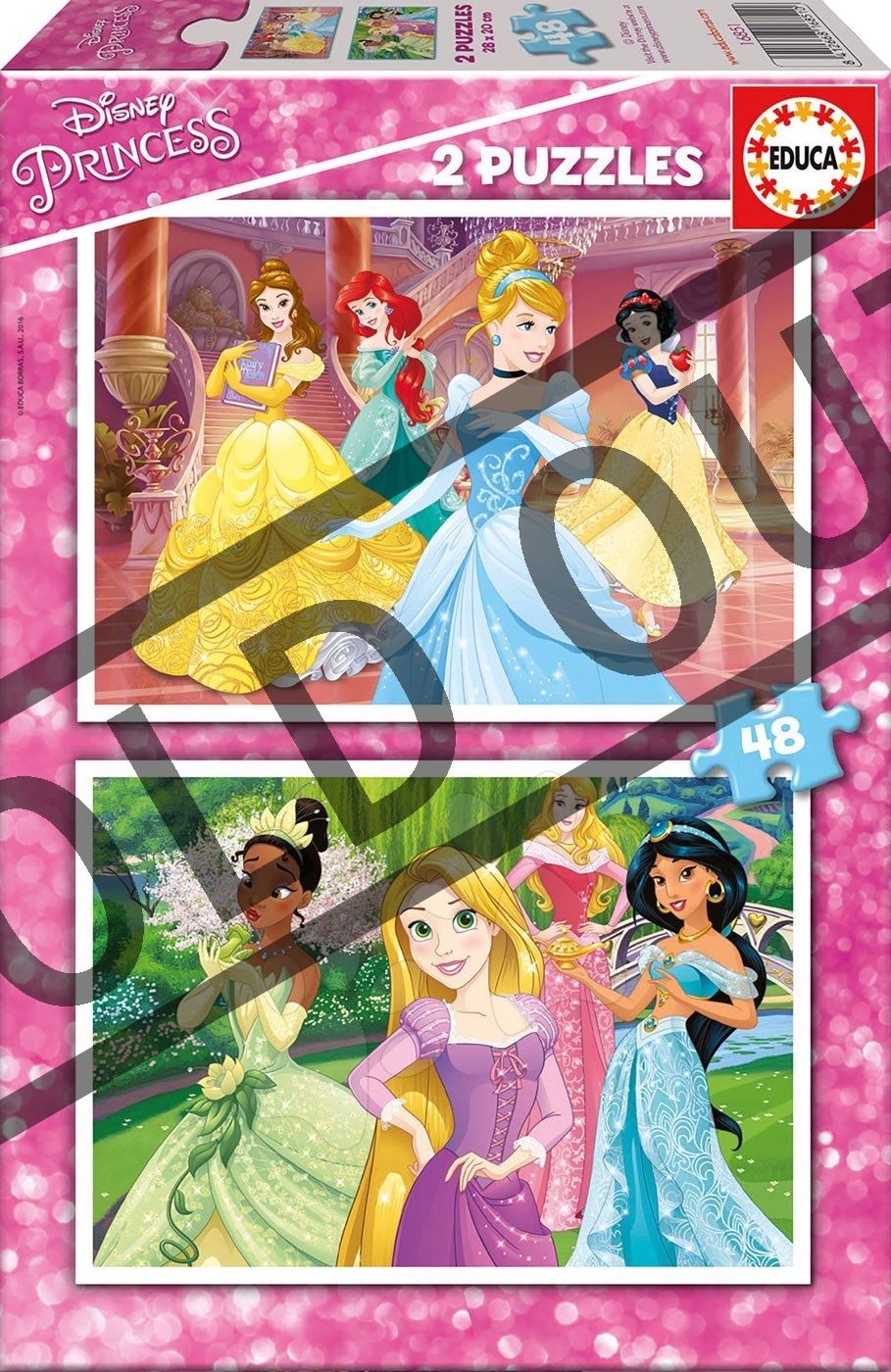 EDUCA Puzzle Disney princezny 2x48 dílků | Puzzle-puzzle.cz