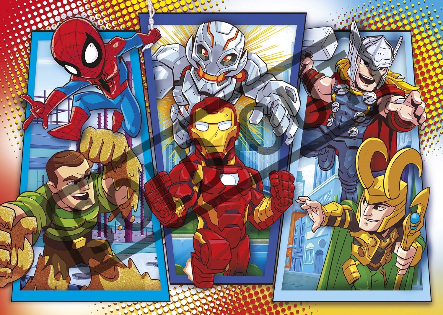 CLEMENTONI Puzzle Marvel Super Hero Adventures 4v1 (20,20,60,60 dílků ...