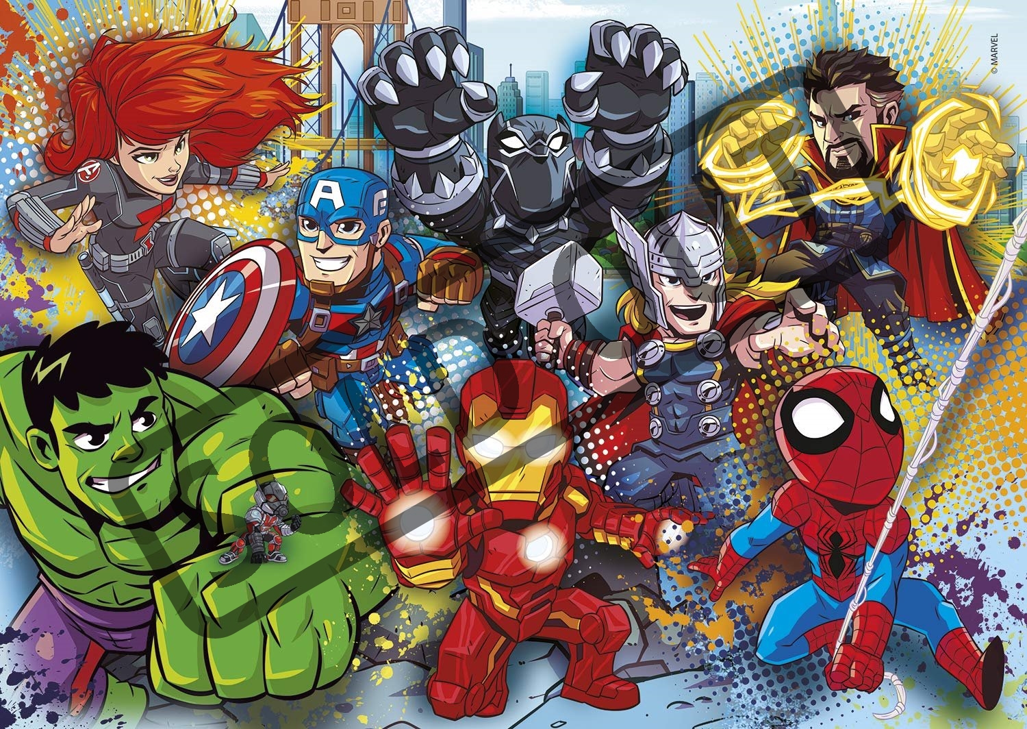 CLEMENTONI Puzzle Marvel Super Hero Adventures 4v1 (20,20,60,60 dílků ...