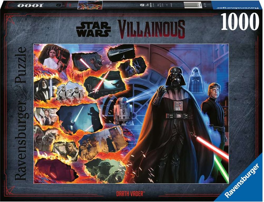 RAVENSBURGER Puzzle Star Wars Záporáci: Darth Vader 1000 dílků | Puzzle ...