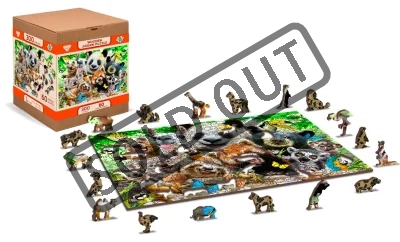Dřevěné puzzle Medvědí ráj 2v1, 300 dílků EKO