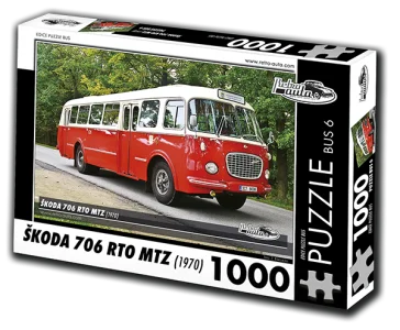 Puzzle BUS č. 6 Škoda 706 RTO MTZ (1970) 1000 dílků