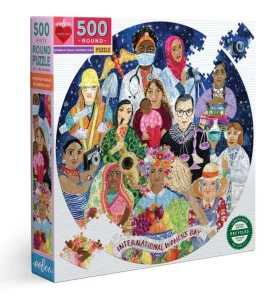 Kulaté puzzle Mezinárodní den žen 500 dílků
