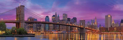 Panoramatické puzzle Brooklynský most, New York 1000 dílků