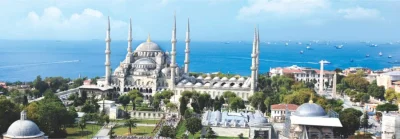 Panoramatické puzzle Mešita sultána Ahmeda, Istanbul 1000 dílků