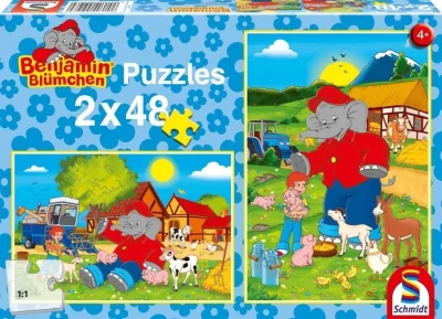 Puzzle Benjamin Kvítko: Farma 2x48 dílků