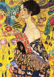 Puzzle Gustav Klimt: Dáma s vějířem 1000 dílků